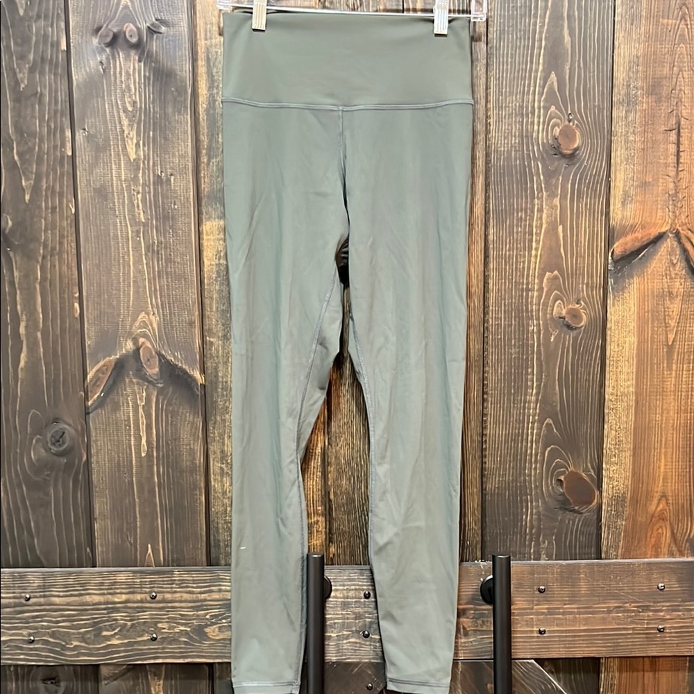 Everlane Leggings M Green Perform Activewear Athleisure Stretch High Rise Gym